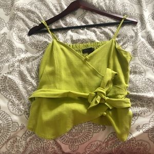 Molly and Zoey green crop top with removable belt